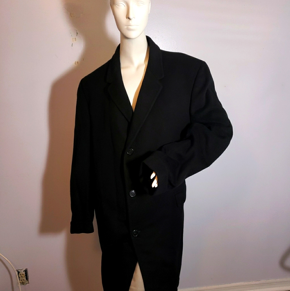 100% Pure Cashmere Black Coat 40L